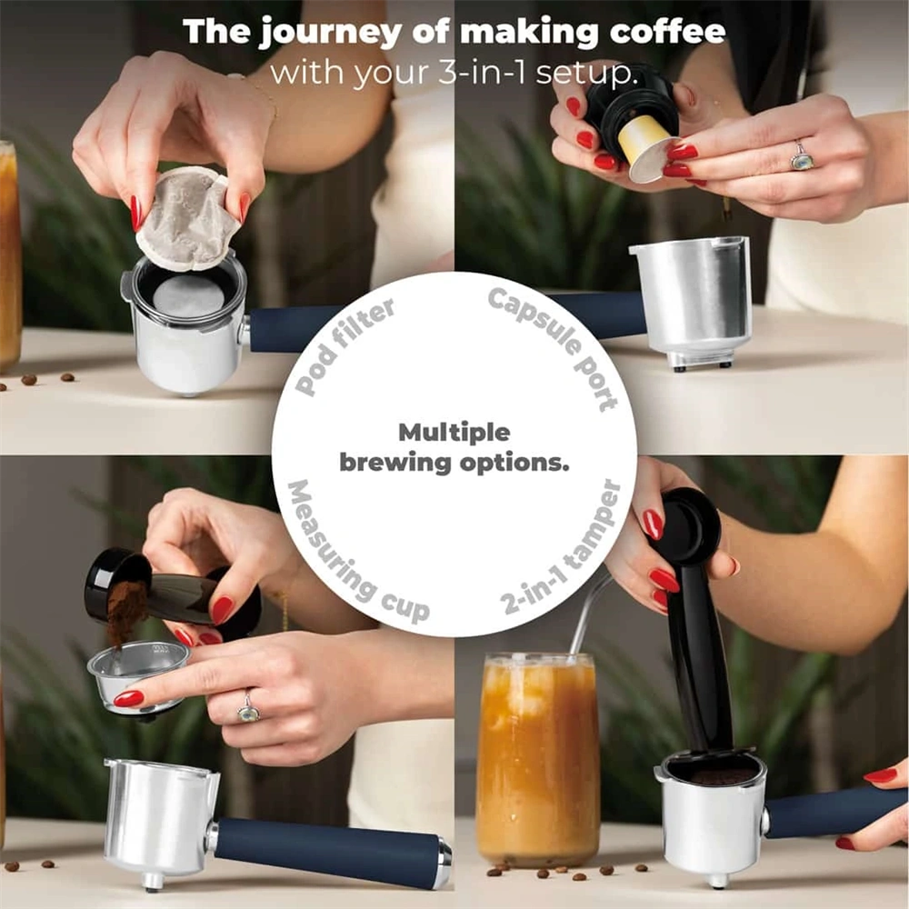 Berlinger Haus BH/9853 3in1 matt kék digitális espresso kávéfőző