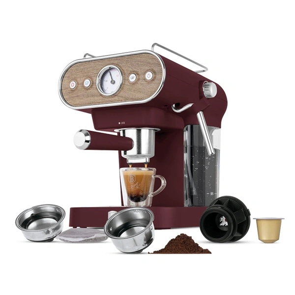 Berlinger Haus BH/9855 3in1 matt bordó espresso kávéfőző