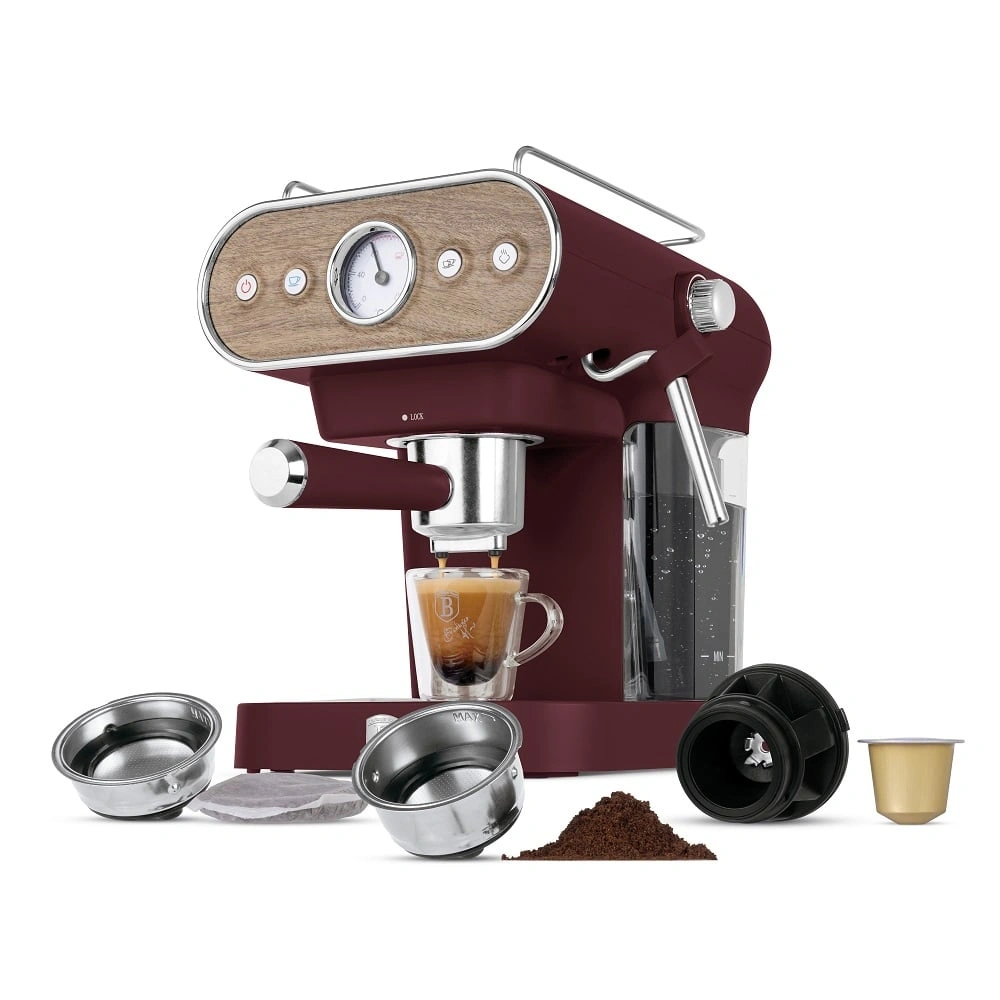 Berlinger Haus BH/9855 3in1 matt bordó espresso kávéfőző