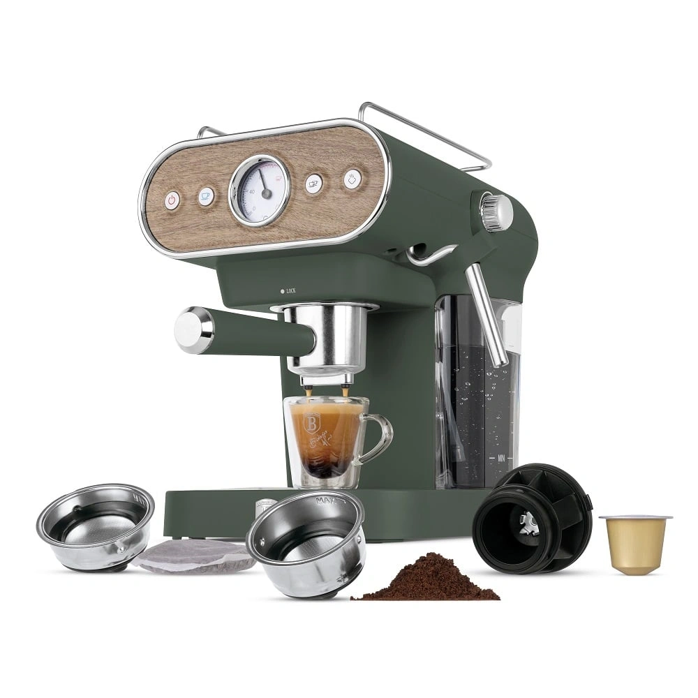Berlinger Haus BH/9857 3in1 matt zöld espresso kávéfőző