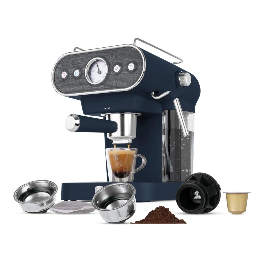 Berlinger Haus BH/9858 3in1 matt kék espresso kávéfőző