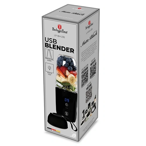 Berlinger Haus LP-BH-235 Black Rose Collection fekete USB-s turmixgép