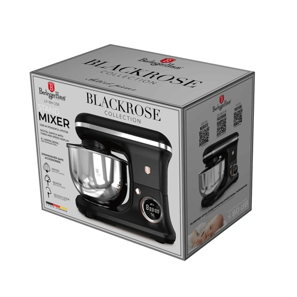 Berlinger Haus LP-BH-238 Black Rose Collection 1200W fekete konyhai robotgép