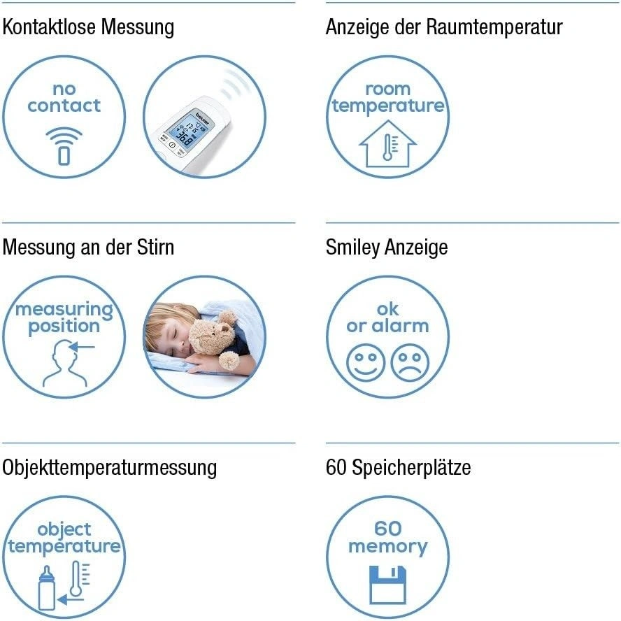 Beurer FT90 érintés nélküli lázmérő