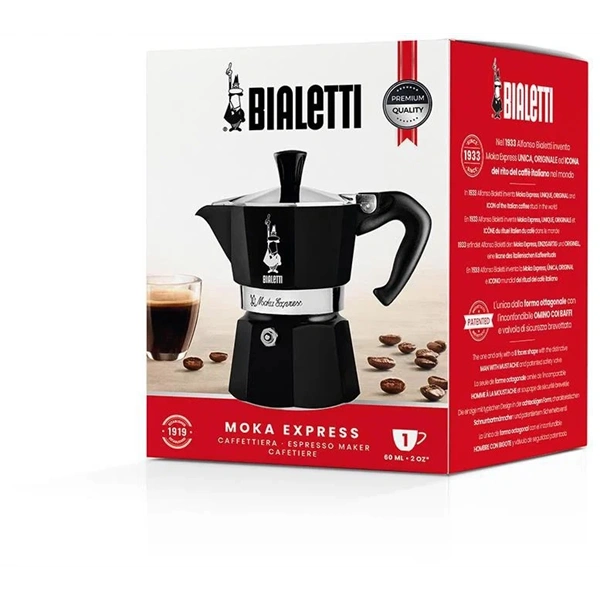 Bialetti 4953 Moka Express fekete 6 személyes kotyogós kávéfőző