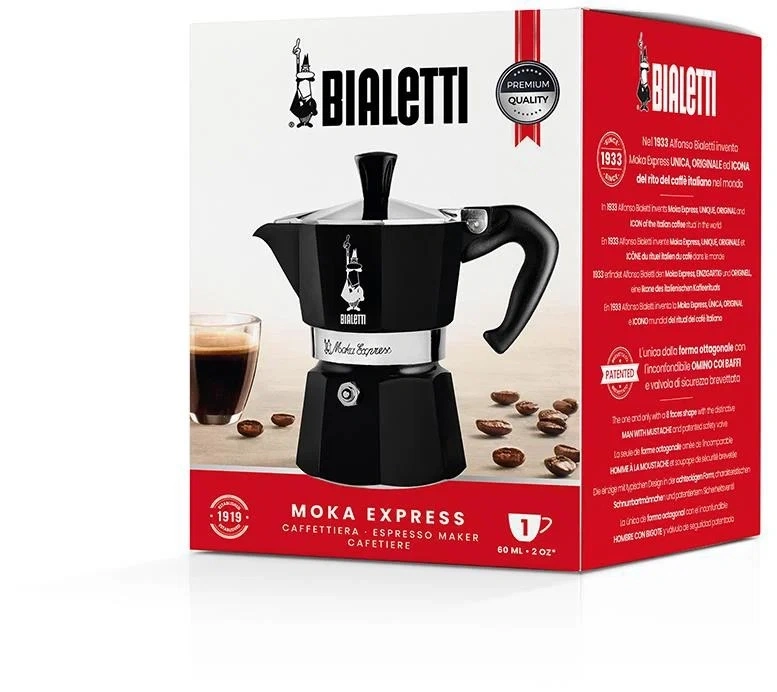 Bialetti 4953 Moka Express fekete 6 személyes kotyogós kávéfőző