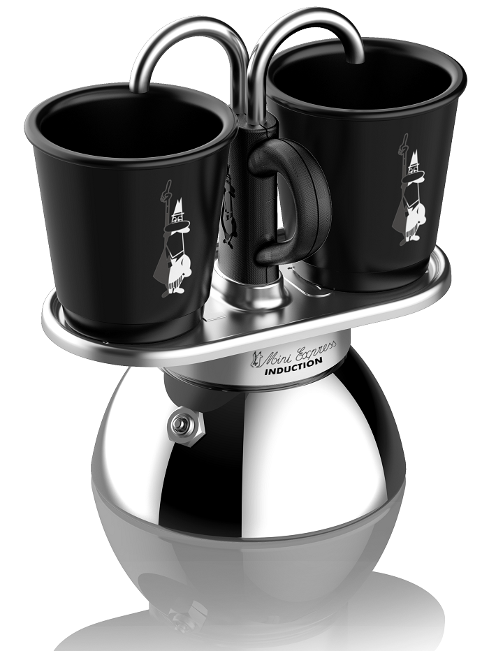 Bialetti 7310 Mini Express inox 2 személyes indukciós kotyogós kávéfőző szett