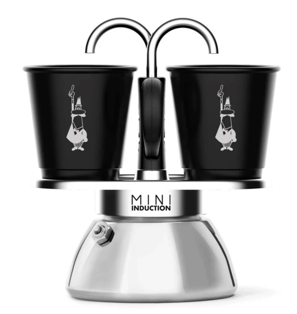 Bialetti 7310 Mini Express inox 2 személyes indukciós kotyogós kávéfőző szett