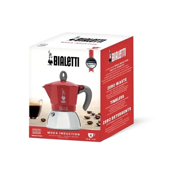 Bialetti Moka 6946 Induction piros 6 személyes indukciós kotyogós kávéfőző