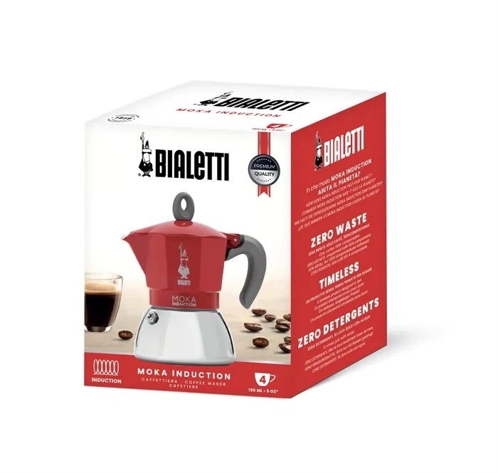 Bialetti Moka 6946 Induction piros 6 személyes indukciós kotyogós kávéfőző