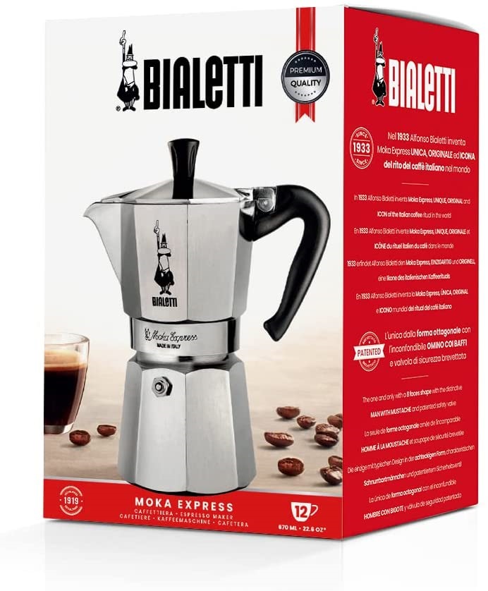 Bialetti Moka Express inox 12 személyes kotyogós kávéfőző