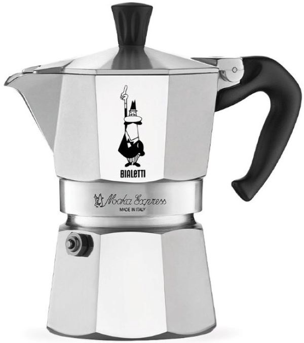 Bialetti Moka Express inox 1 személyes kotyogós kávéfőző