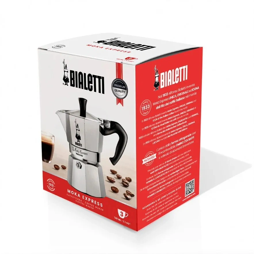 Bialetti Moka Express inox 6 személyes kotyogós kávéfőző