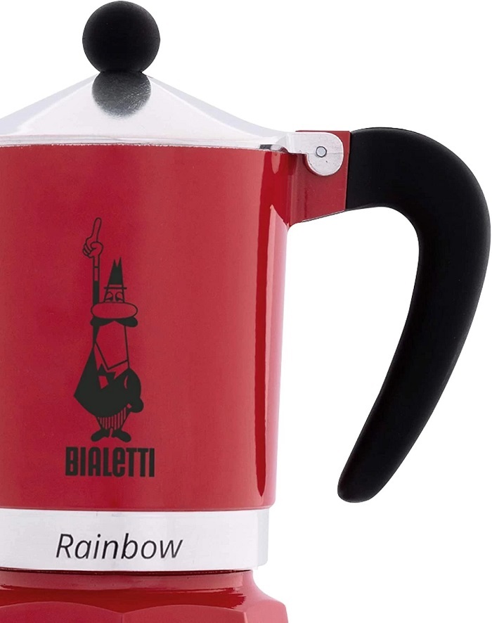 Bialetti Rainbow piros 6 személyes kotyogós kávéfőző