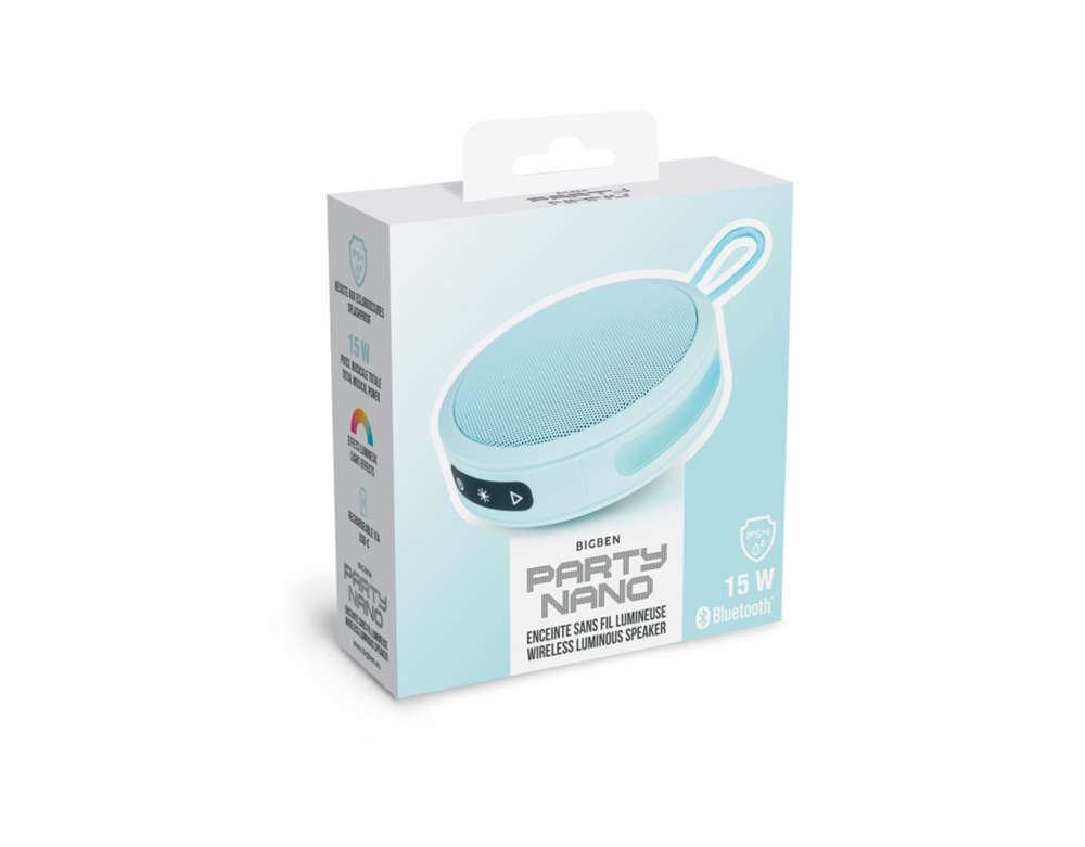 BigBen 2809238 Party Nano vezeték nélküli világító kék Bluetooth hangszóró