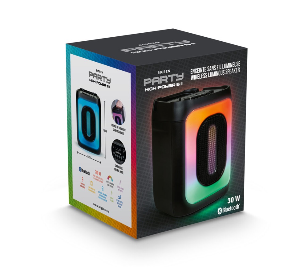BigBen 2809253 Party High Power S II 30W vezeték nélküli világító Bluetooth hangszóró