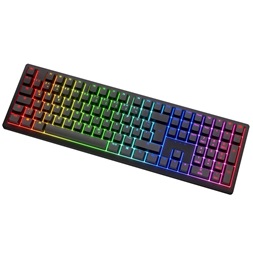 Billentyűzet Ducky Zero 6108 Classic Black Wireless Gaming, ISO / Német, MX2A Speed-Silver