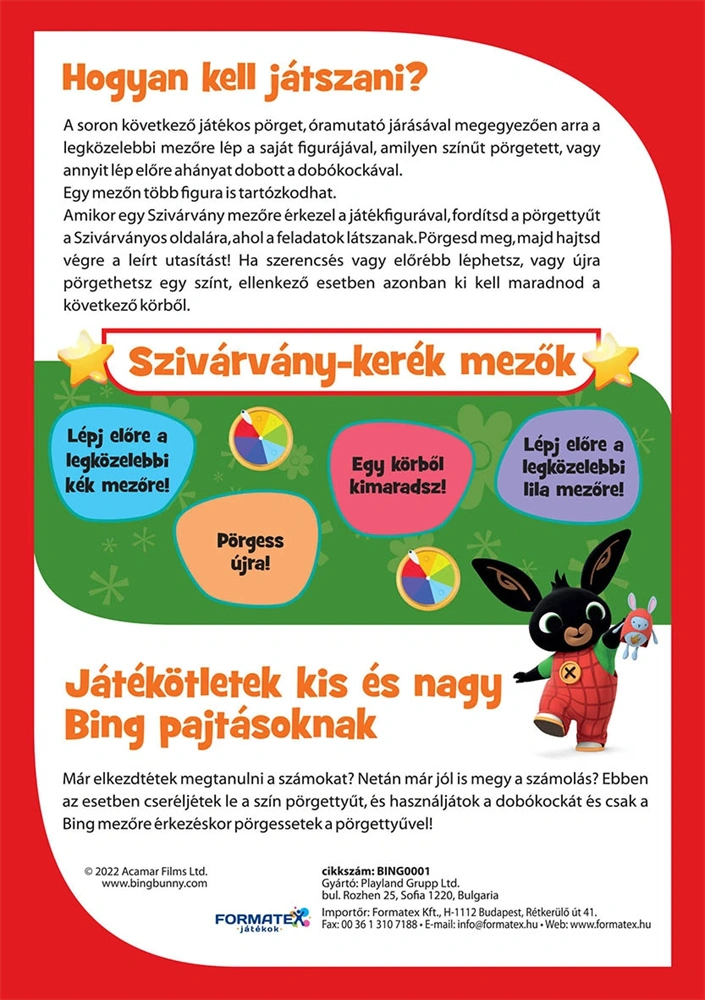 Bing és barátai - A kalandos hazaút társasjáték