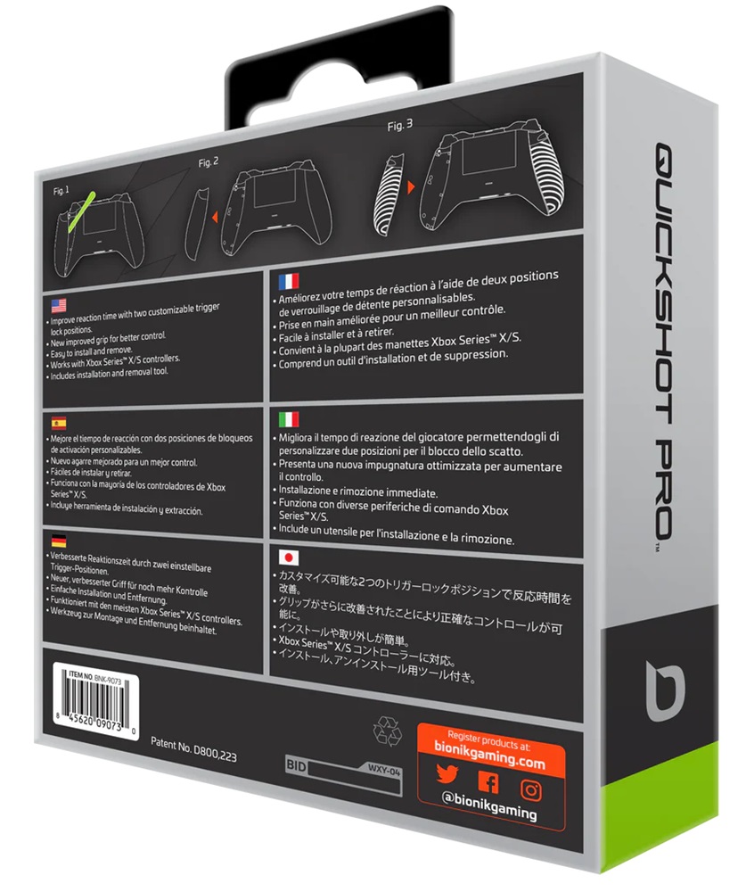 Bionik BNK-9073 Quickshot Pro Xbox Series fekete kontroller ravasz kiegészítőcsomag