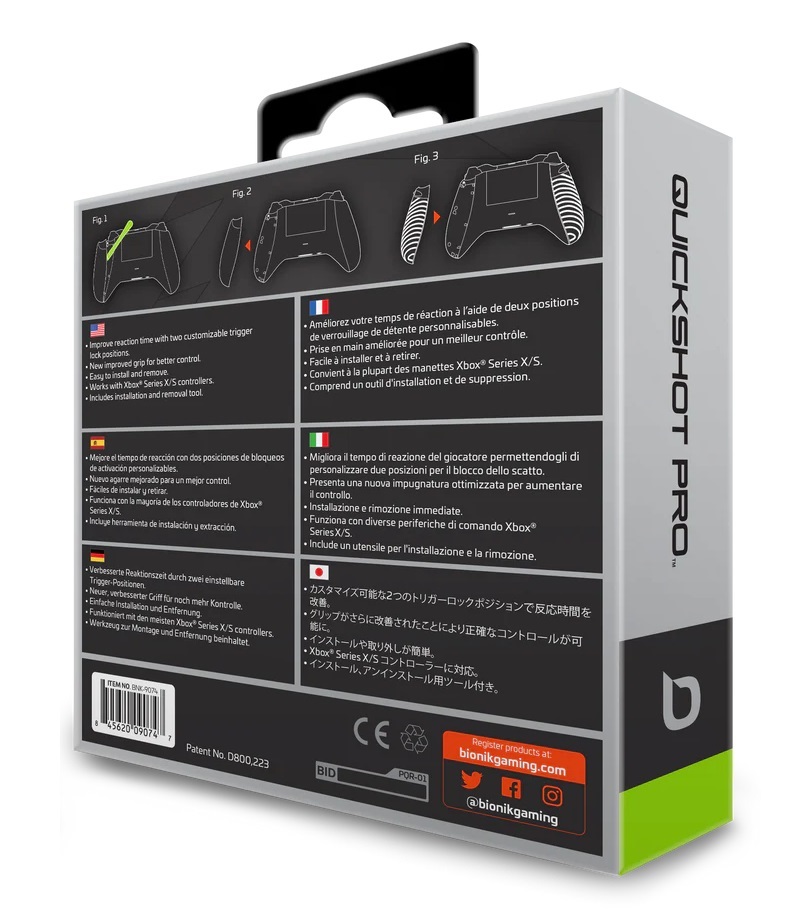 Bionik BNK-9074 Quickshot Pro Xbox Series fekete-fehér kontroller ravasz kiegészítőcsomag