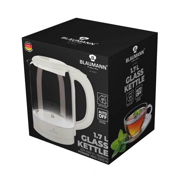 Blaumann BL-9007 1,7L-es krém üveg vízforraló