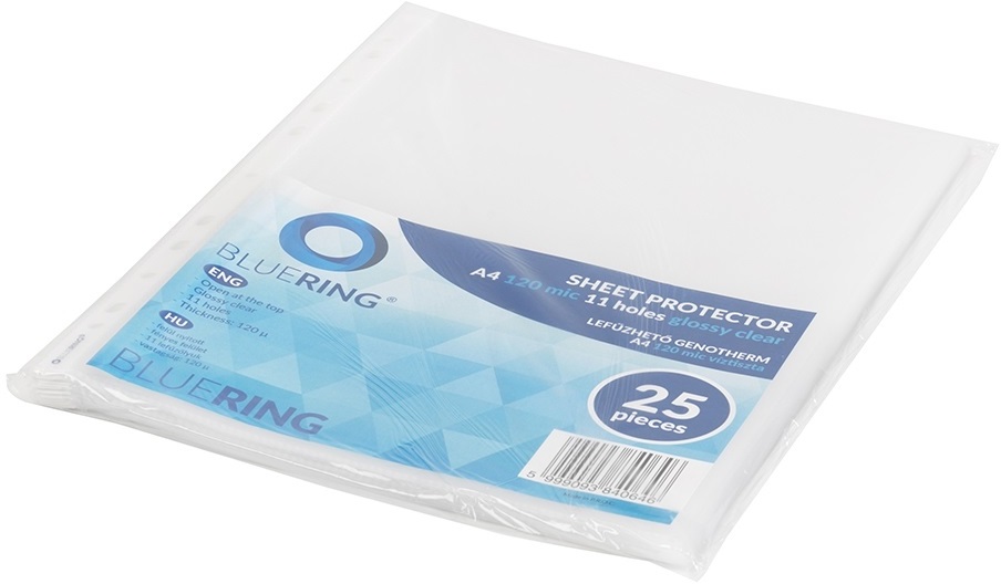 Bl A4 120 micron víztiszta 25db/csomag lefűzhető genotherm