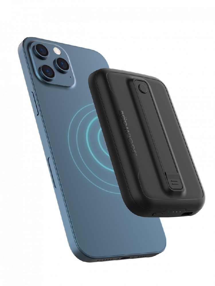 Boompods Magnetic 18W fekete 5 000 mAh vezeték nélküli powerbank