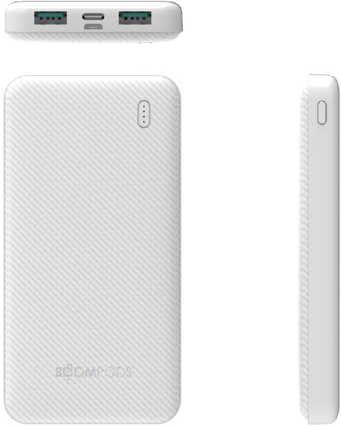 Boompods Obi fehér 10 000 mAh powerbank