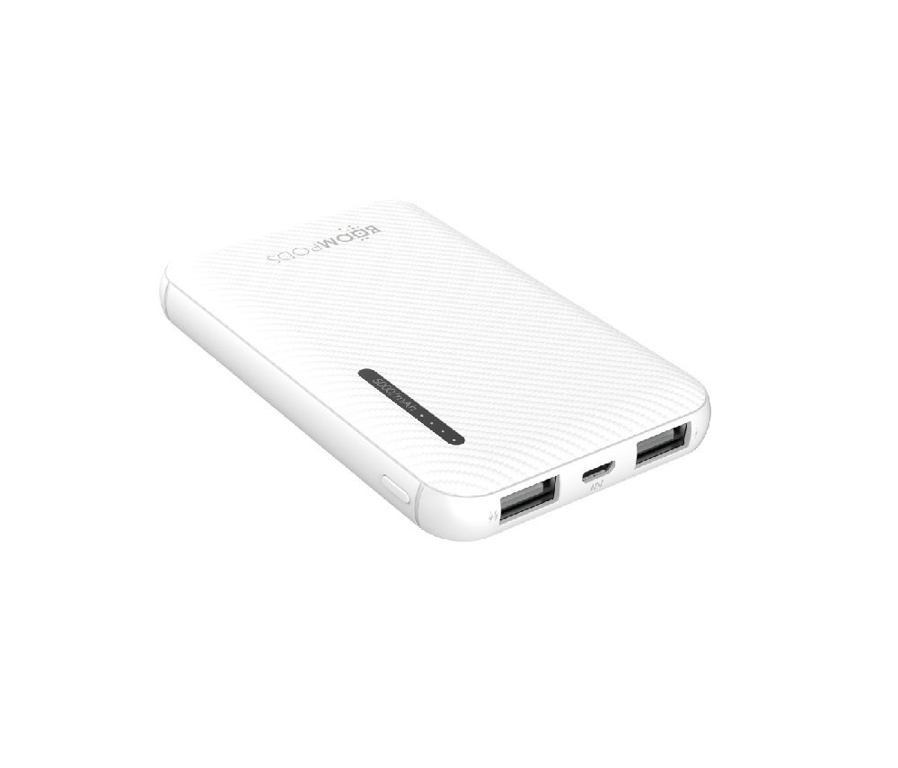 Boompods Obi fehér 5 000 mAh powerbank