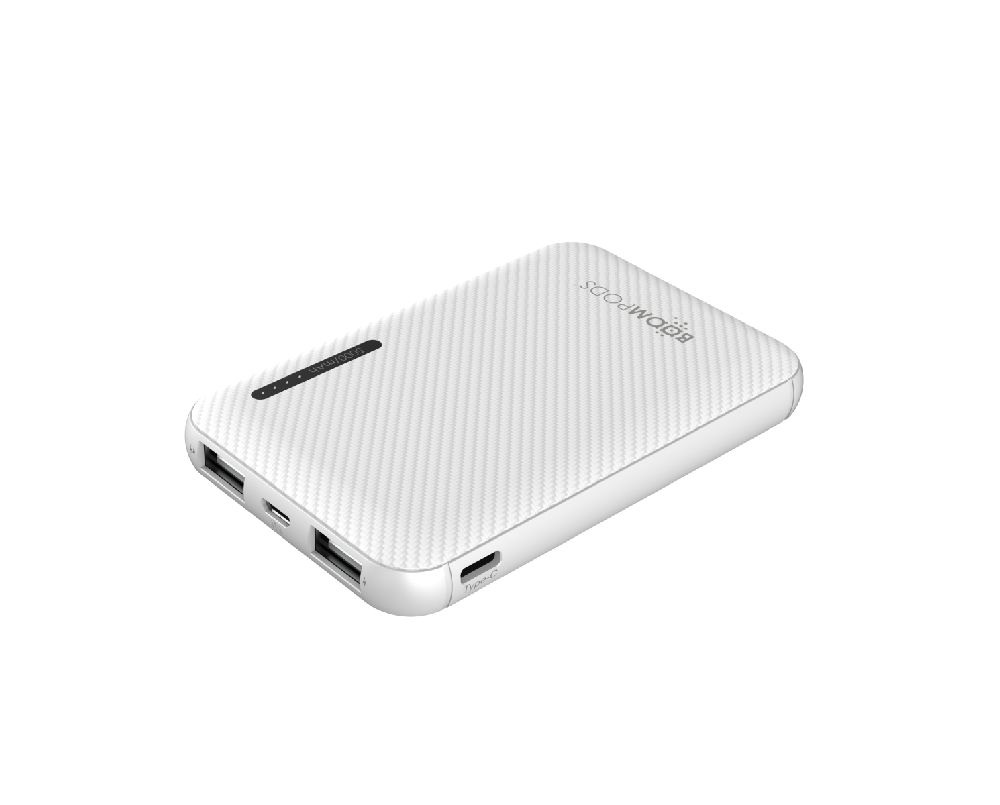 Boompods Obi fehér 5 000 mAh powerbank