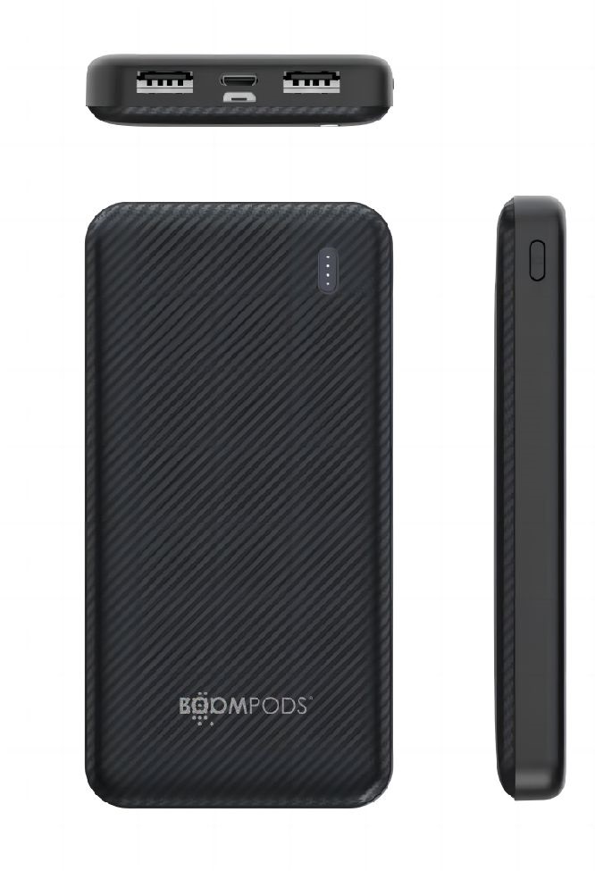 Boompods Obi fekete 10 000 mAh powerbank