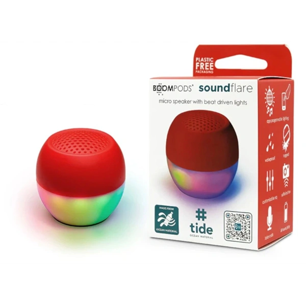Boompods Soundflare Ocean piros bluetooth hangszóró