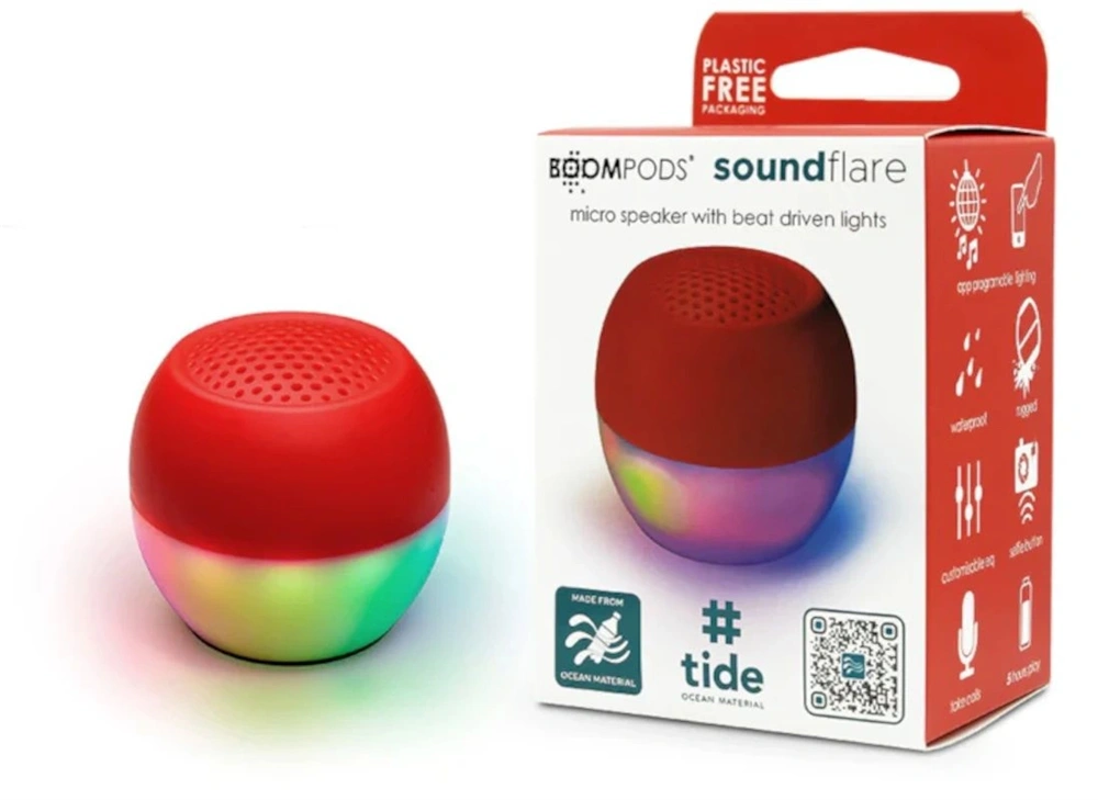 Boompods Soundflare Ocean piros bluetooth hangszóró