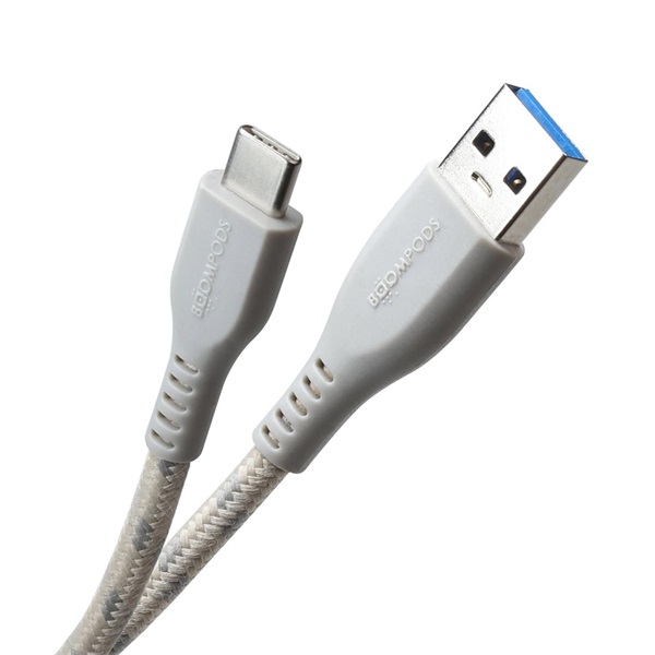 Boompods Tide titánium szürke USB A / Type-C kábel