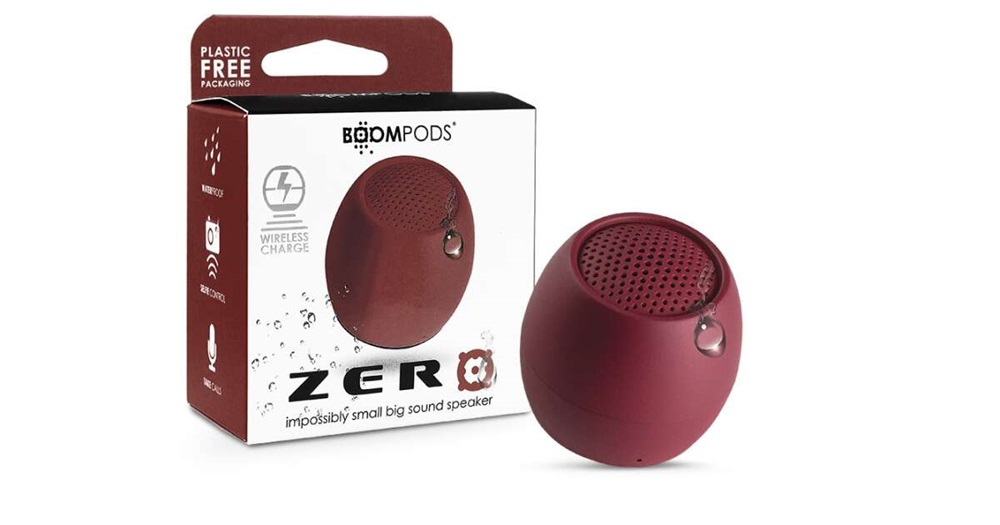 Boompods Zero Speaker bordó bluetooth hangszóró