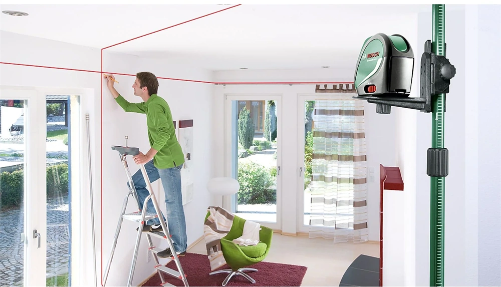 Bosch 0603663903 UniversalLevel 3 keresztvonalas szintezőlézer + TP 320 Teleszkópos rúd