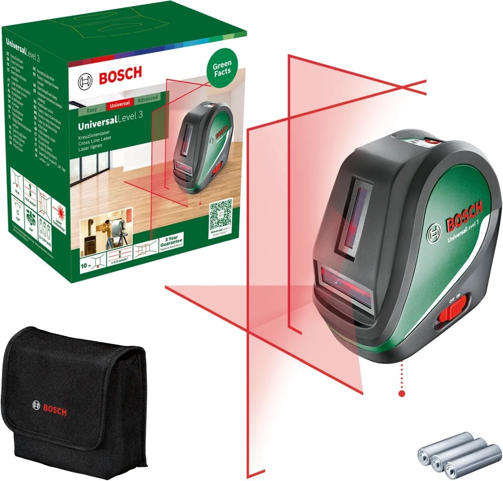 Bosch 0603663904 UniversalLevel 3 keresztvonalas szintezőlézer