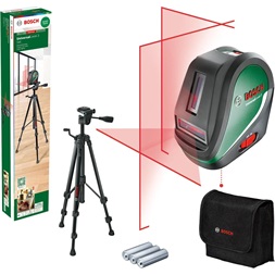 Bosch 0603663905 UniversalLevel 3 keresztvonalas szintezőlézer + Állvány