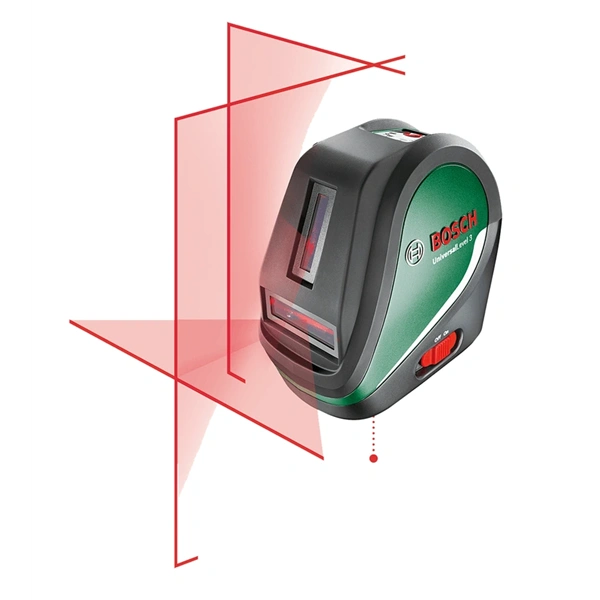 Bosch 0603663905 UniversalLevel 3 keresztvonalas szintezőlézer + állvány