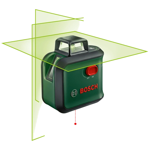 Bosch 0603663B07 AdvancedLevel 360 keresztvonalas zöld szintezőlézer + TT 150 álllvány