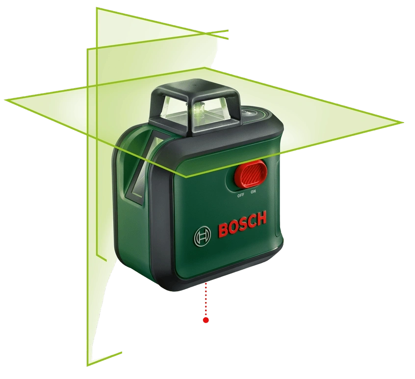 Bosch 0603663B07 AdvancedLevel 360 keresztvonalas zöld szintezőlézer + TT 150 álllvány