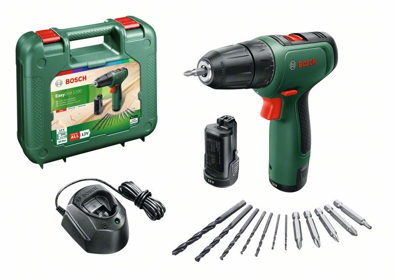 Bosch 06039D3007 EasyDrill 1200 2x1,5Ah akkus fúró-csavarozó készlet