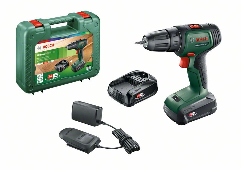 Bosch 06039D4002 Universaldrill 18V 2x1,5Ah kofferban akkus fúró-csavarozó