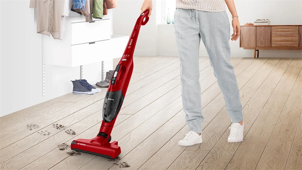Bosch BBHF214R 2 az 1-ben akkumulátoros piros álló porszívó