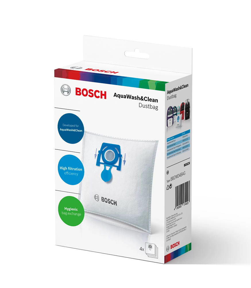 Bosch BBZWD4BAG AquaWash&Clean 4 db-os porzsák készlet