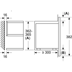 Bosch BFL7221B1 21 liter, fekete, beépíthető mikrohullámű sütő