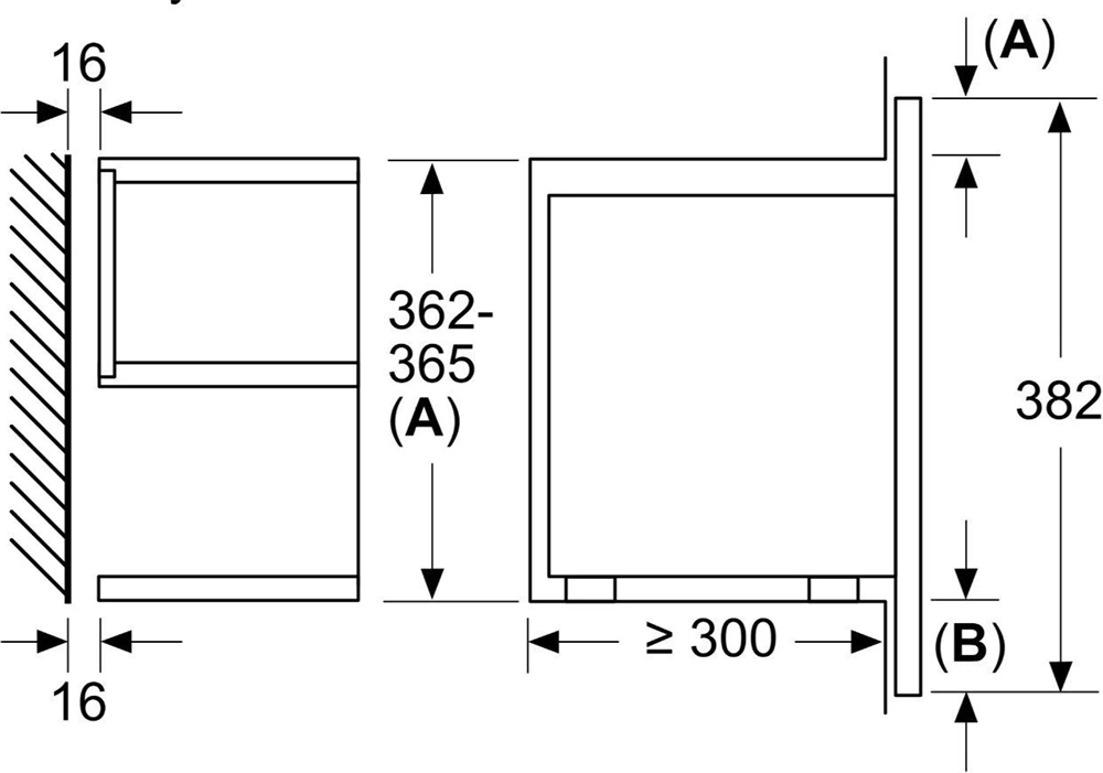 Bosch BFL7221B1 21 liter, fekete, beépíthető mikrohullámű sütő