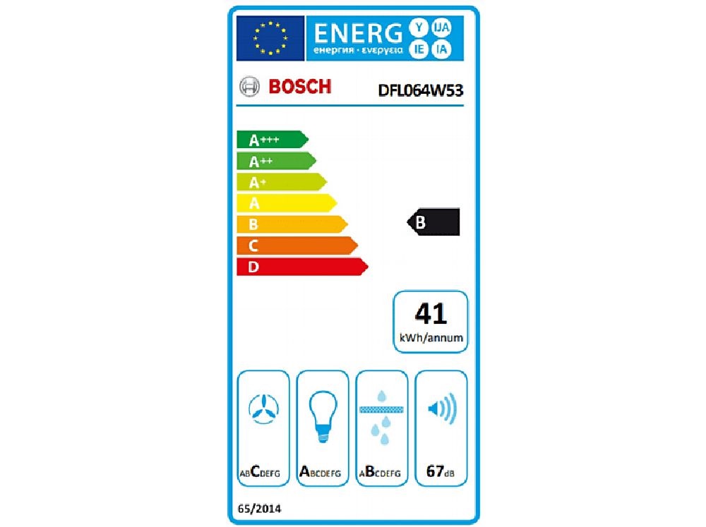 Bosch DFL064W53 ezüst, beépíthető, kihúzható, méret:59,8 cm, zajszint:67 dB, páraelszívó