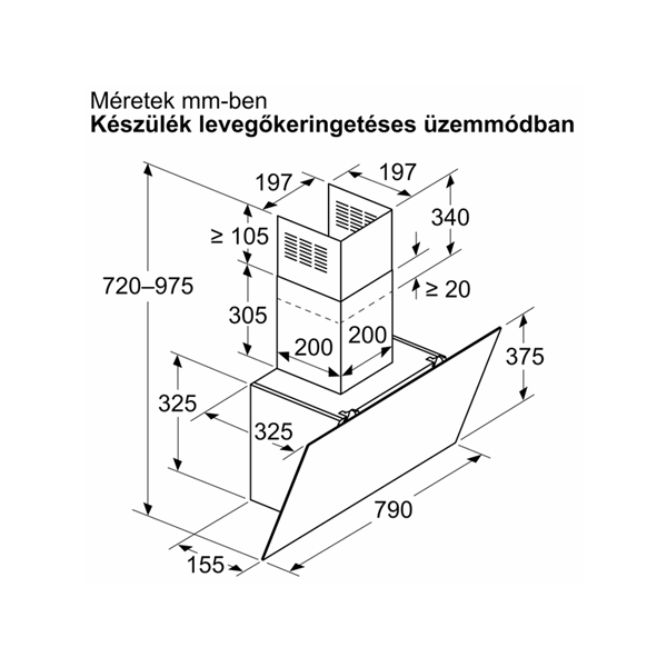 Bosch DWK65DK60 kürtős páraelszívó