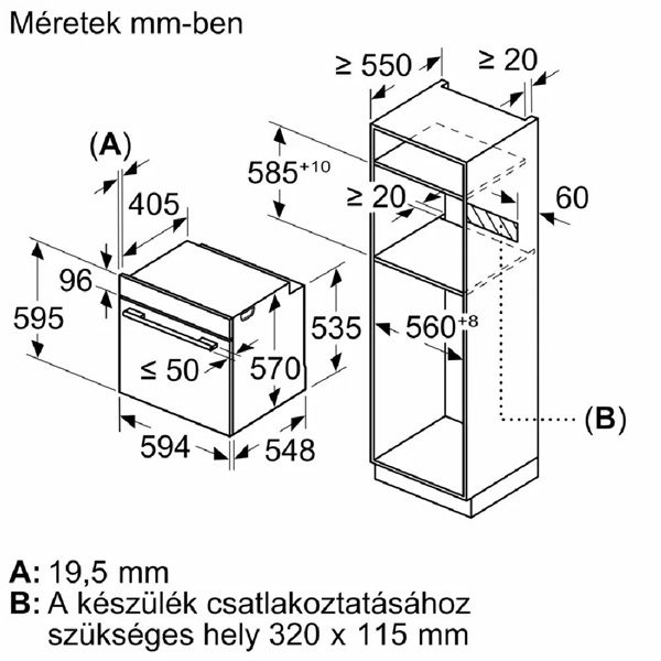 Bosch HBA272BB0 beépíthető sütő